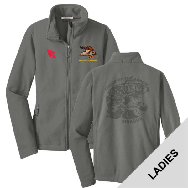 L217 - EMB - C154E002/C154E003 - Ladies Fleece Jacket with Laser Etch Back Thumbnail