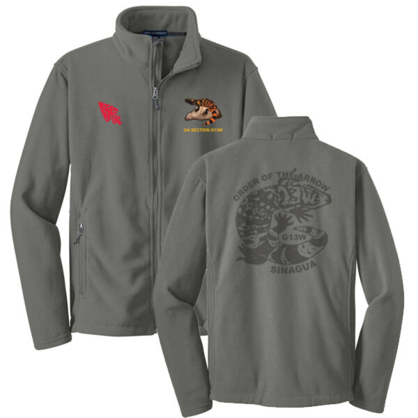 F217 - EMB - C154E002/C154E003 - Fleece Jacket with Laser Etch Back Thumbnail