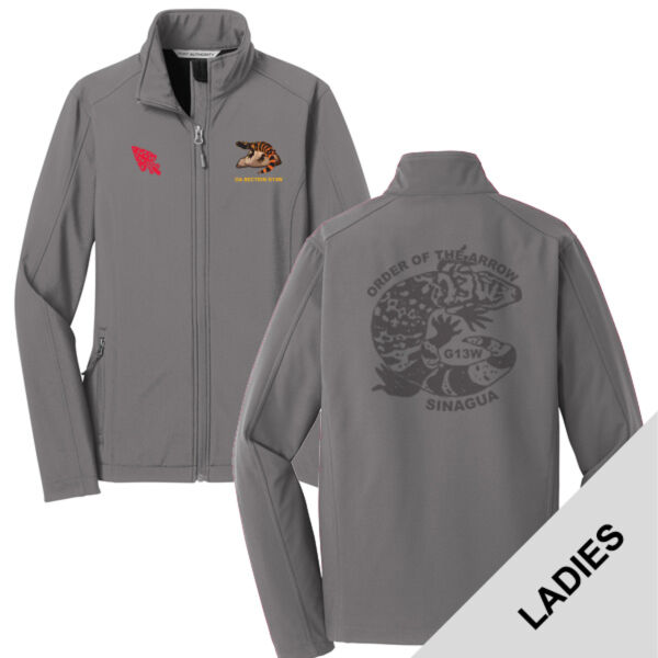 L317 - EMB - C154E002/C154E003 - Ladies Soft Shell Jacket with Laser Etch Back Thumbnail